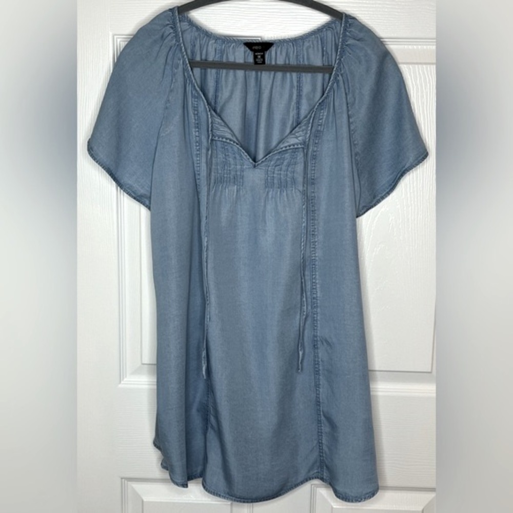 Intro Women’s Chambray Blouse Size 1x - image 1